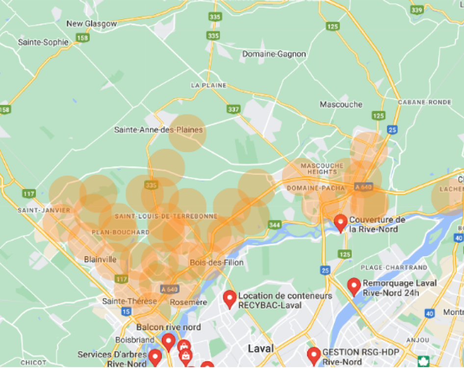 Hydro Semence Éco Gazon - map